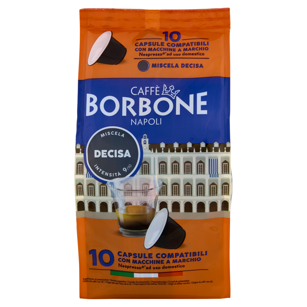 Caff&egrave; Borbone Miscela Decisa Capsule Compatibili Nespresso* ad uso domestico 10 x 5 g