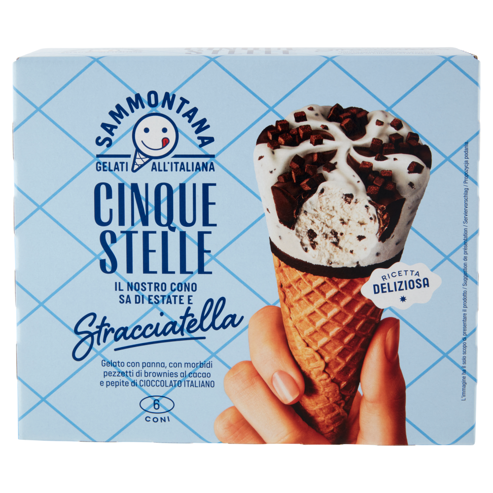 Sammontana Cinque Stelle Stracciatella 6 x 60 g