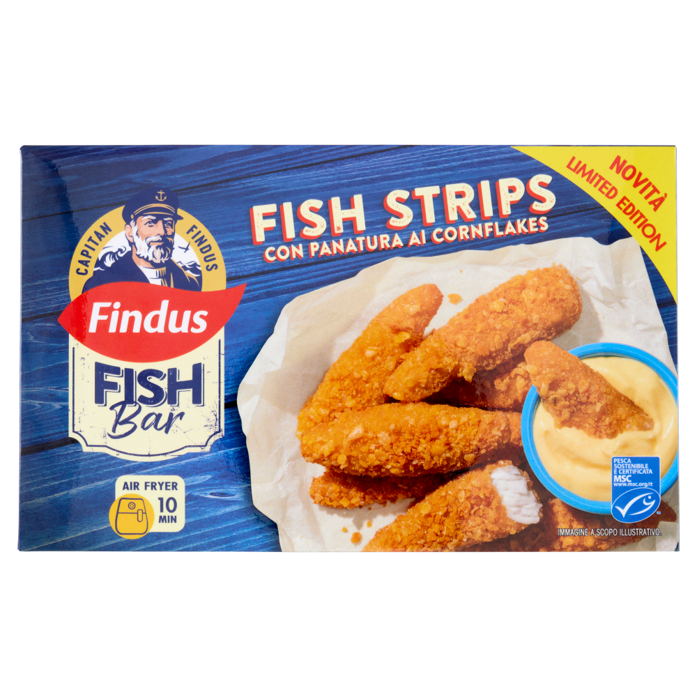 Capitan Findus Fish Bar Fish Strips con panatura ai conflakes 256 g