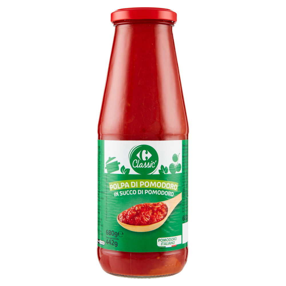 Carrefour Classic Polpa di Pomodoro in Succo di Pomodoro  680 g