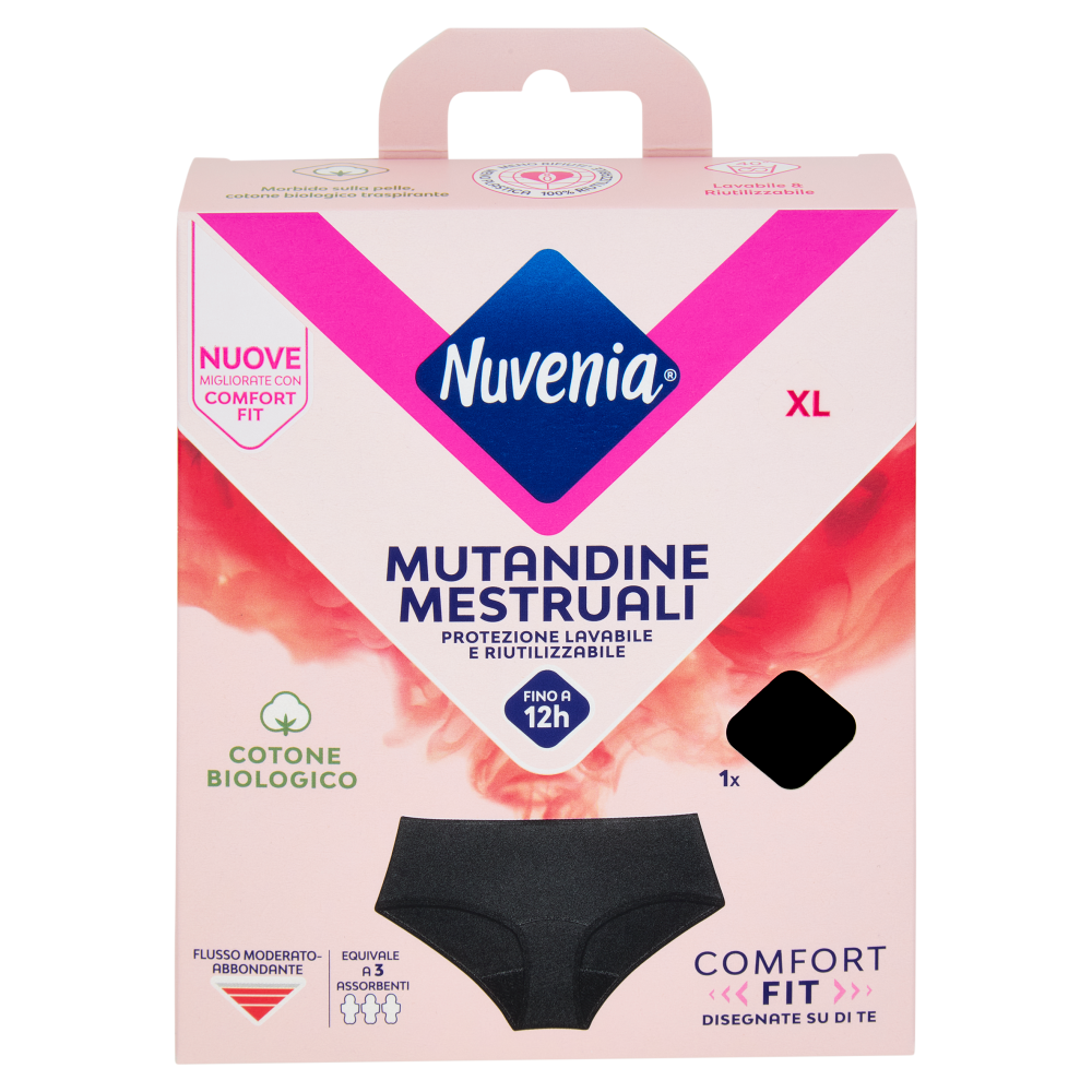 Nuvenia Mutandine Mestruali XL Nero 1 pz