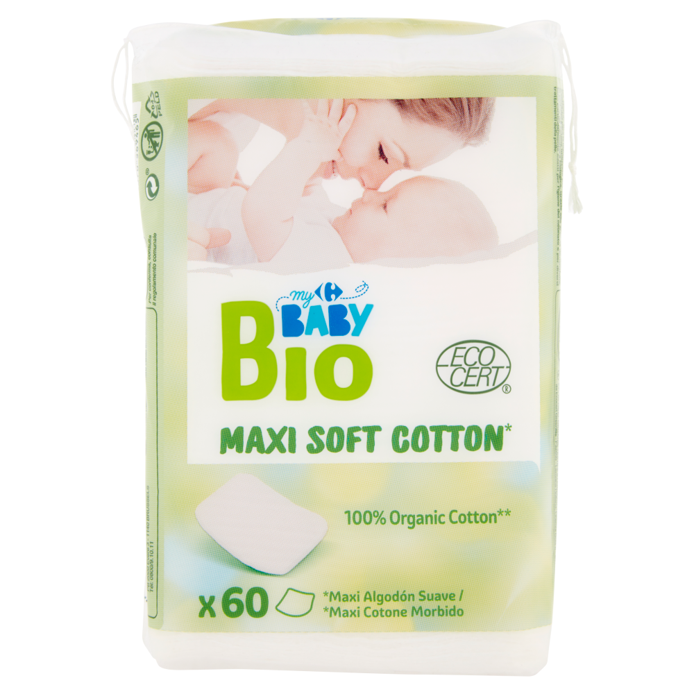 Carrefour my Baby Bio Maxi Soft Cotton* 100% Organic Cotton** 60 pz