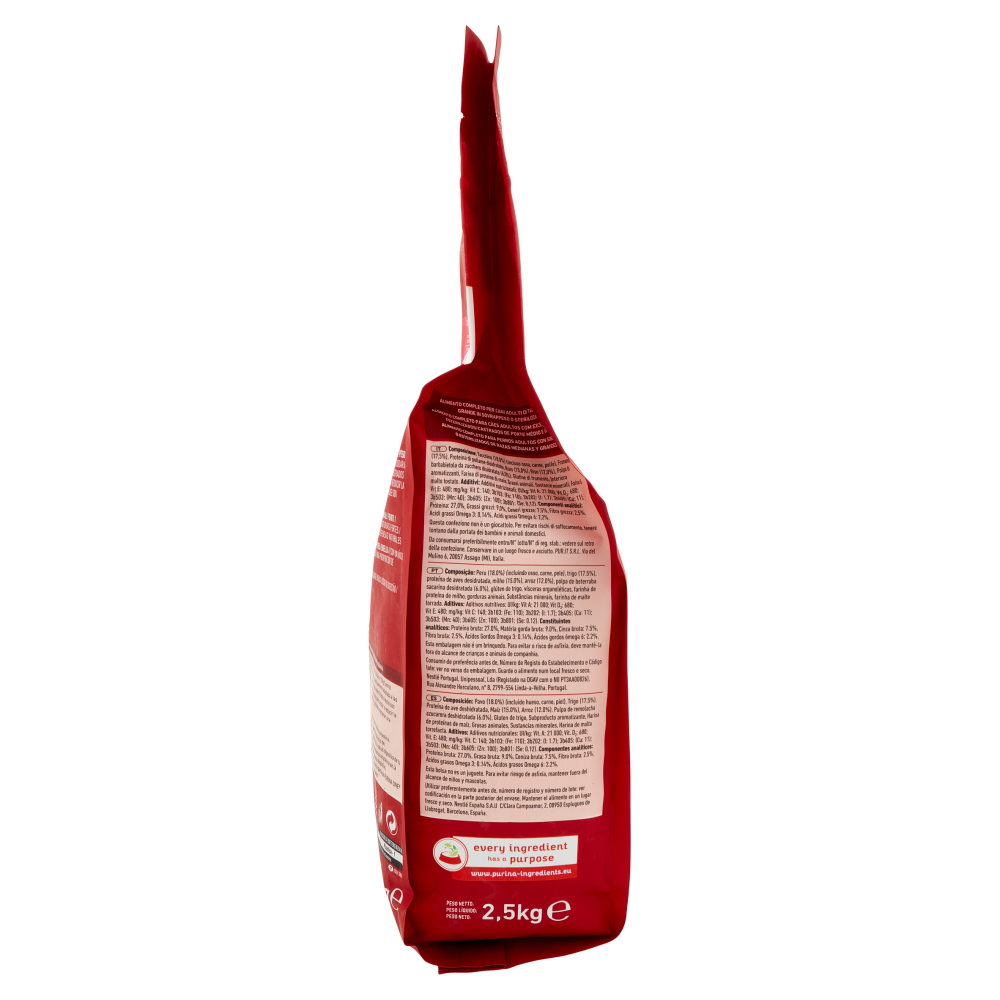 PURINA ONE Medium / Maxi Controllo del Peso / Sterilizzato Ricco in Tacchino con Riso 2,5 kg