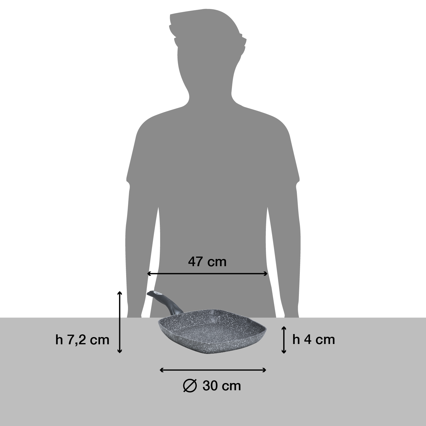 Aeternum AP000139 padella Bistecchiera Quadrato