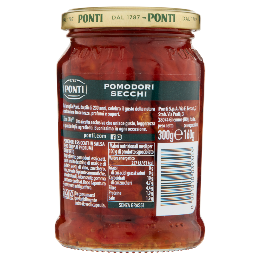 Ponti Zero Olio Pomodori Secchi 300 g