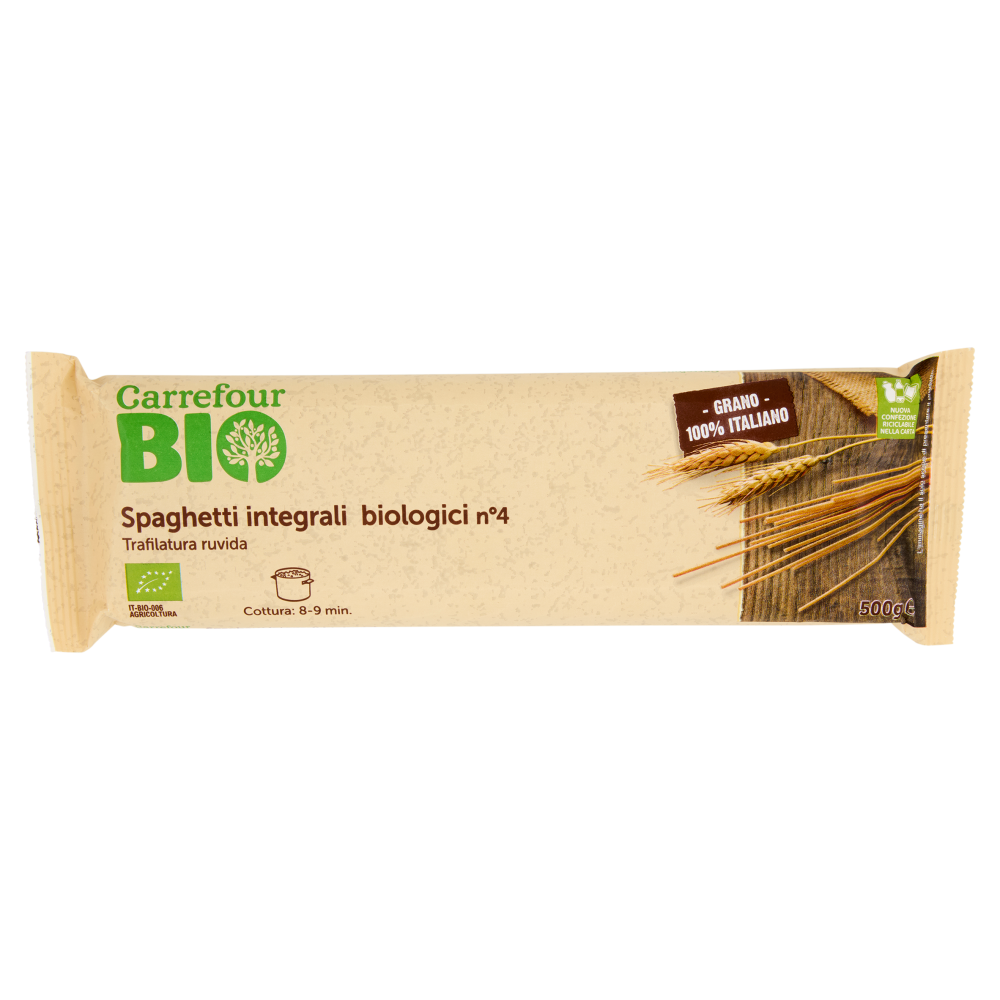Carrefour Bio Spaghetti integrali biologici n°4 500 g