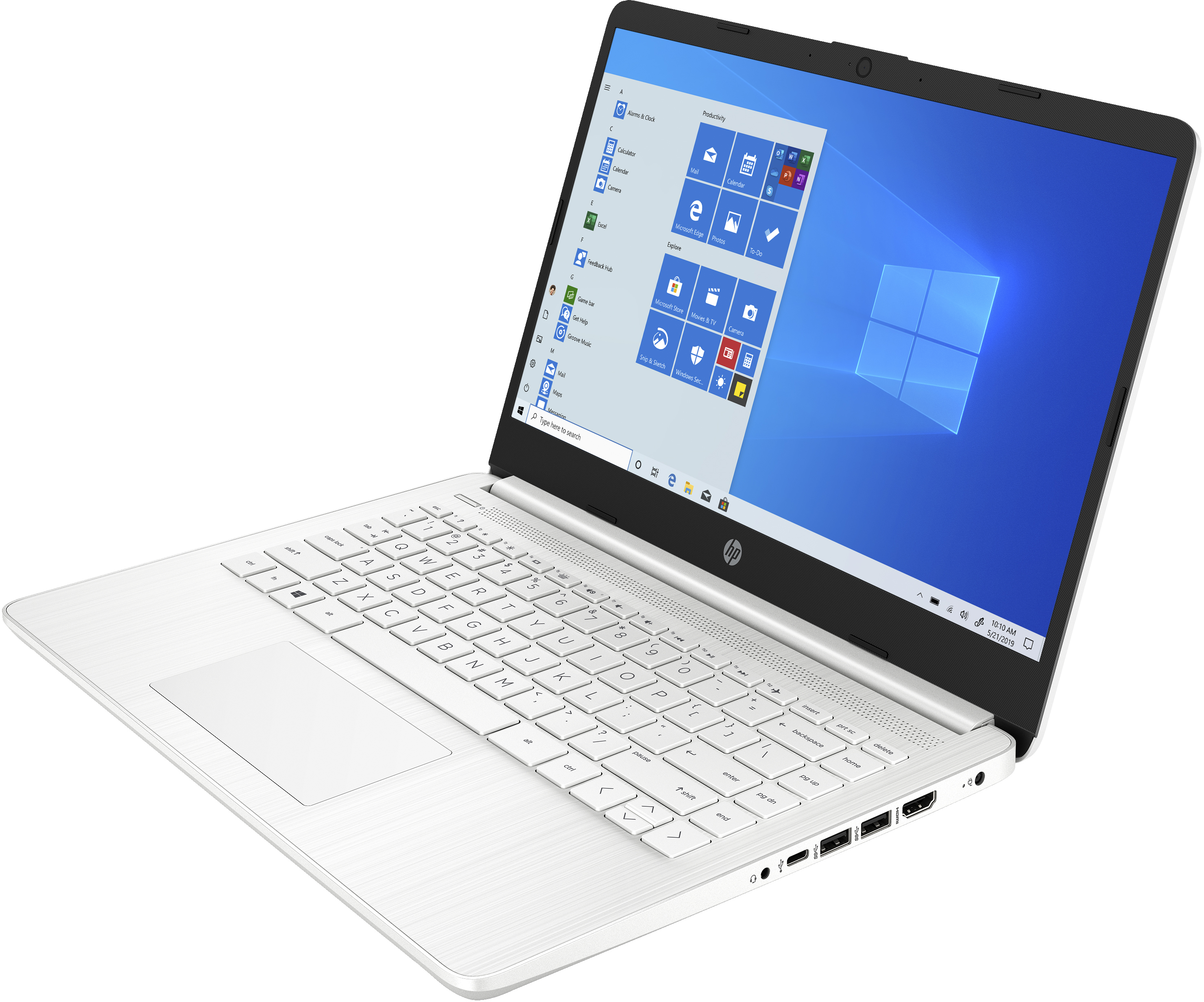HP 14s-dq0062nl Intel® Celeron® N4020 Computer portatile 35,6 cm (14") HD 4 GB DDR4-SDRAM 128 GB SSD Wi-Fi 5 (802.11ac) Windows 11 Home in S mode Bianco
