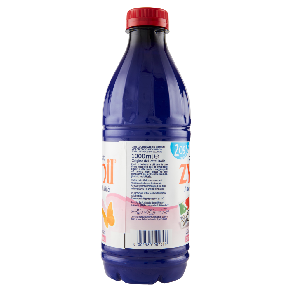 Zymil Alta Digeribilit&agrave; Senza Lattosio Gustoso Digeribile 100% Latte d'Italia 1000 ml