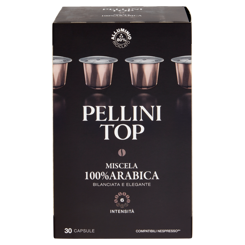 Pellini Top Miscela 100% Arabica Compatibili Nespresso* 30 Capsule 165 g