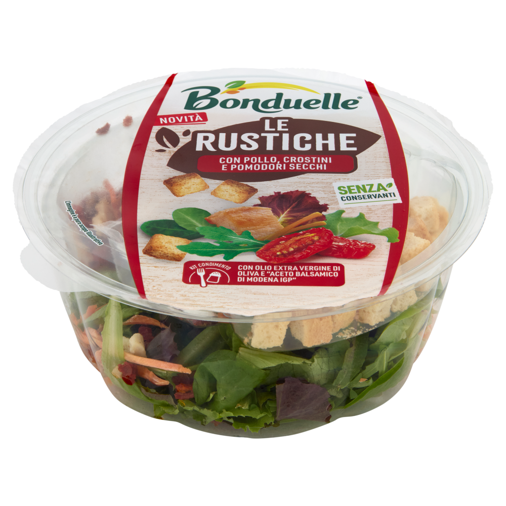 Bonduelle Le Rustiche con Pollo, Crostini e Pomodori Secchi 140 g