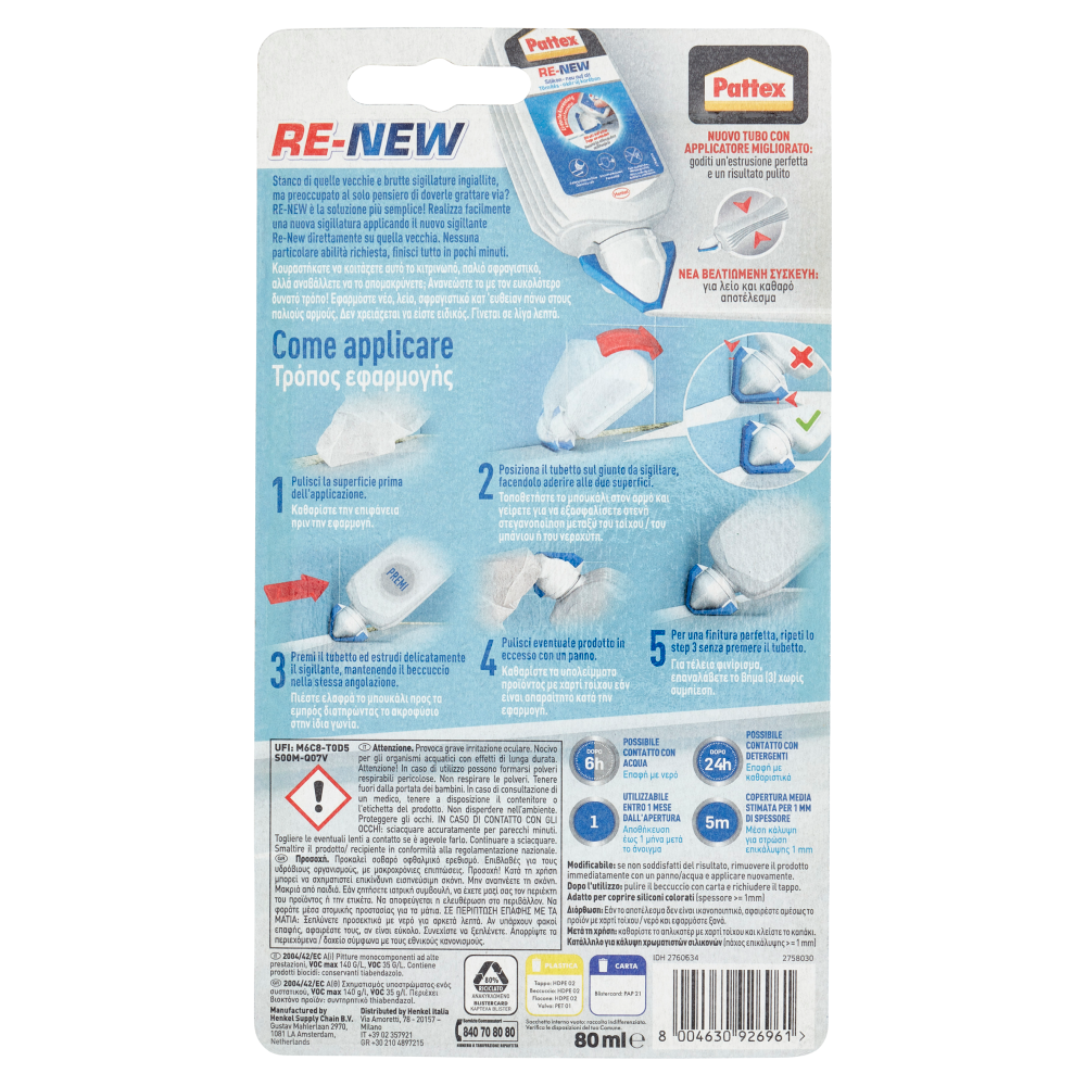 PATTEX Bagno Sano Re-New Bianco 80 ml