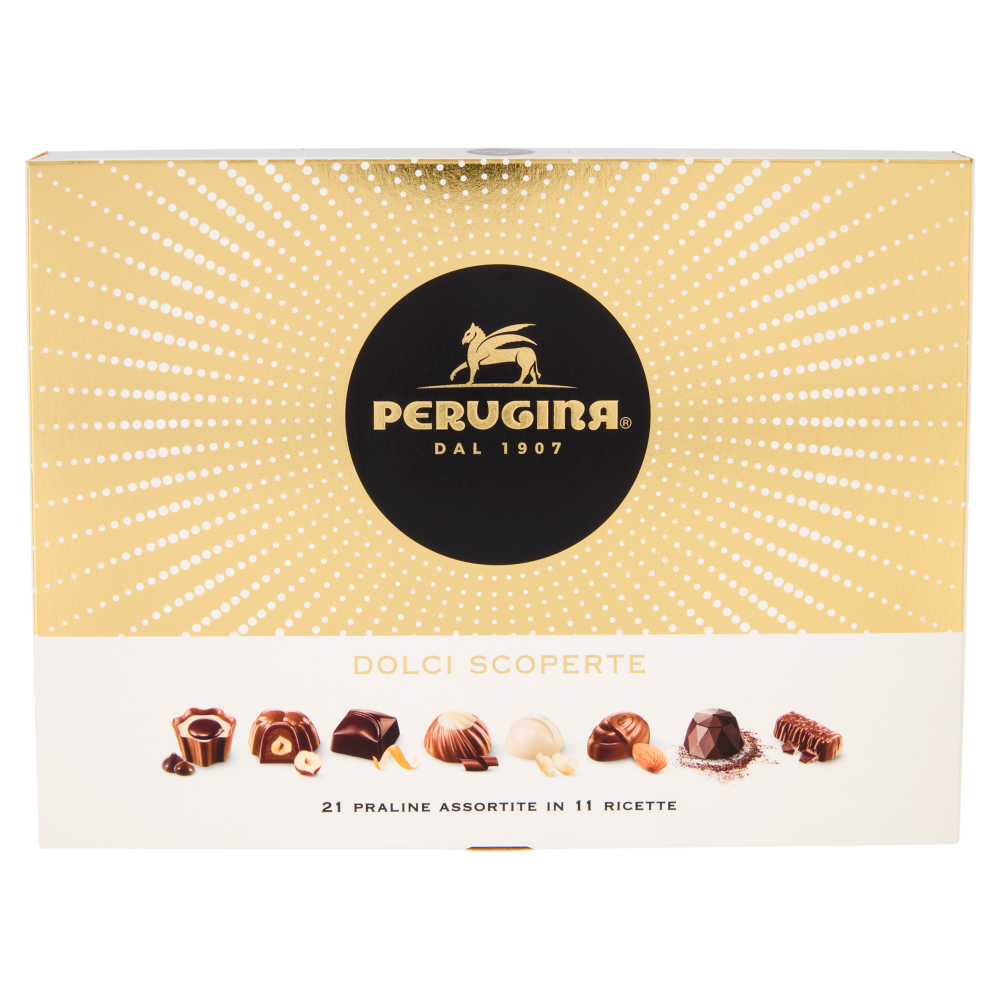 PERUGINA Dolci Scoperte Cioccolatini Assortiti Scatola Regalo Natale 198g