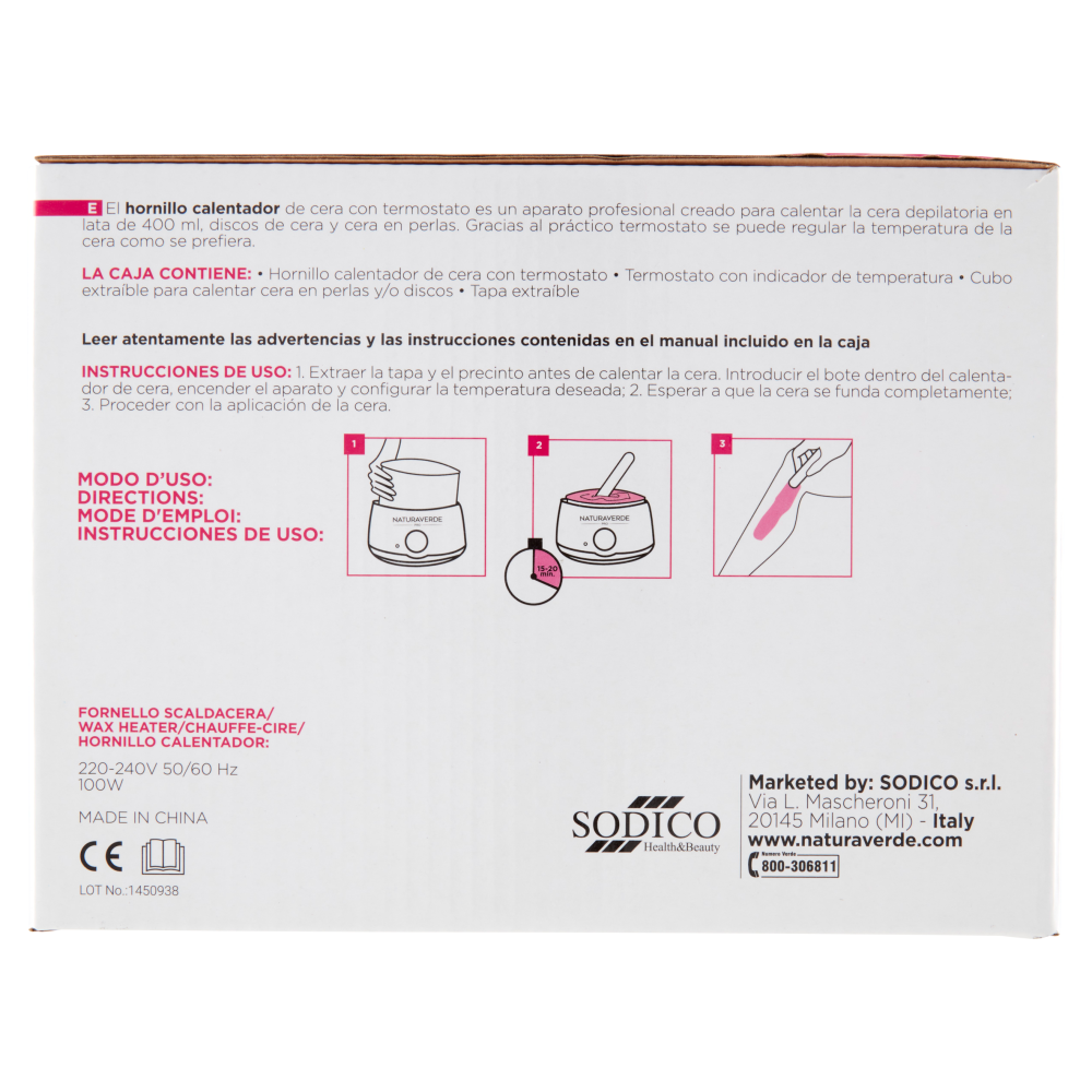 Naturaverde Pro Fornello Scaldacera con Termostato