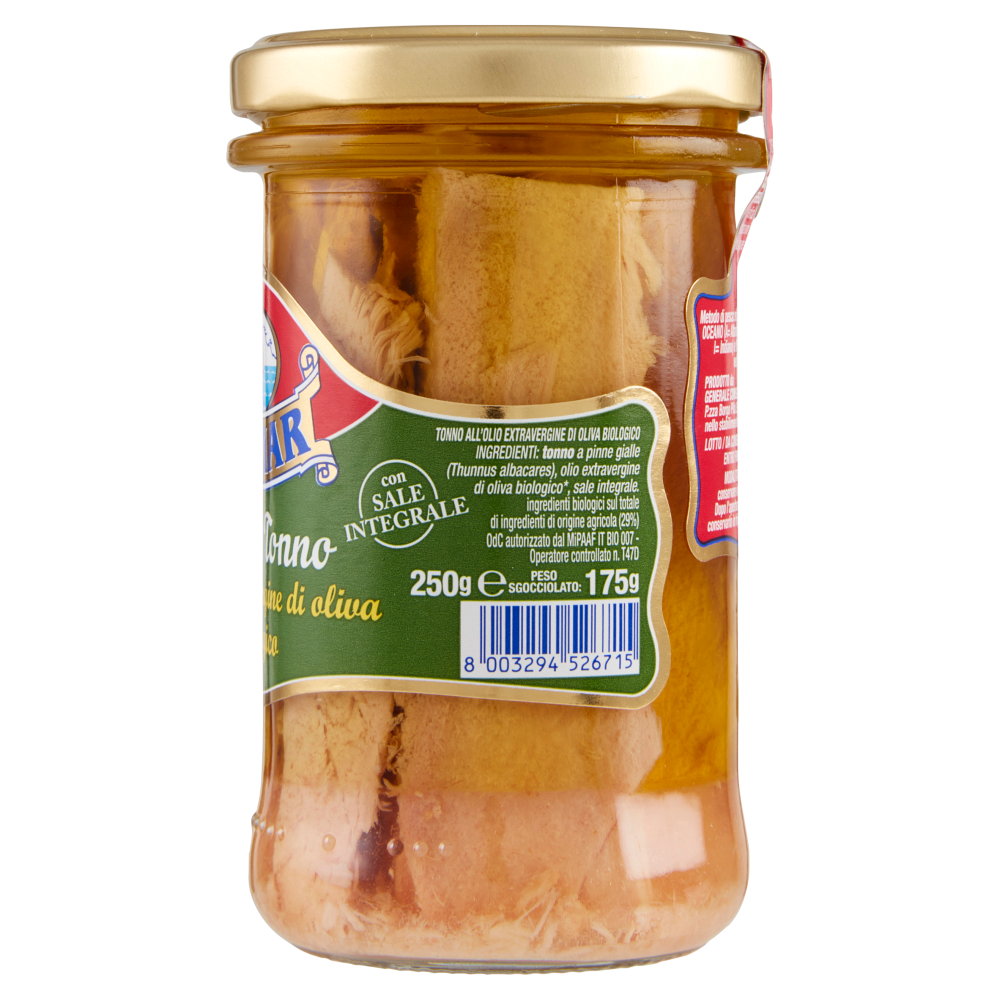 Asdomar Filetti di Tonno all'olio extravergine di oliva Biologico 250 g