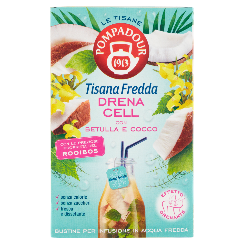 Pompadour Le Tisane Tisana Fredda Drena Cell 18 x 2,5 g