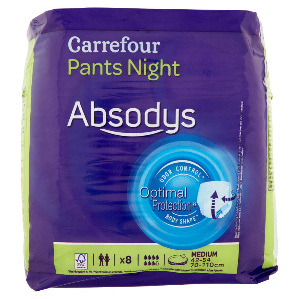 Carrefour Pants Night Absodys Medium 42-54 70-110cm 8 pz