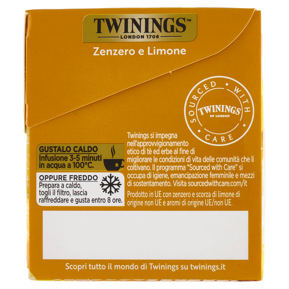 Twinings Zenzero e Limone Infuso Sensations 20 filtri 30 g