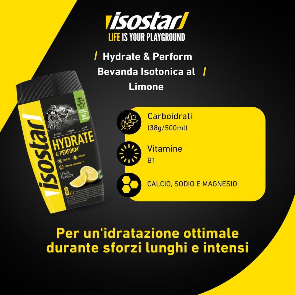 Isostad Hydrate and Perform, Polvere Isotonica gusto Limone - 400g