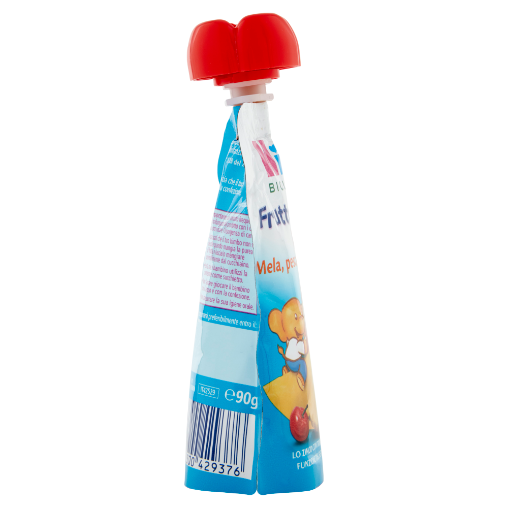 HiPP Biologico Frutta Frullata Plus⁺ Mela, pesca, mango e ananas con zinco 90 g