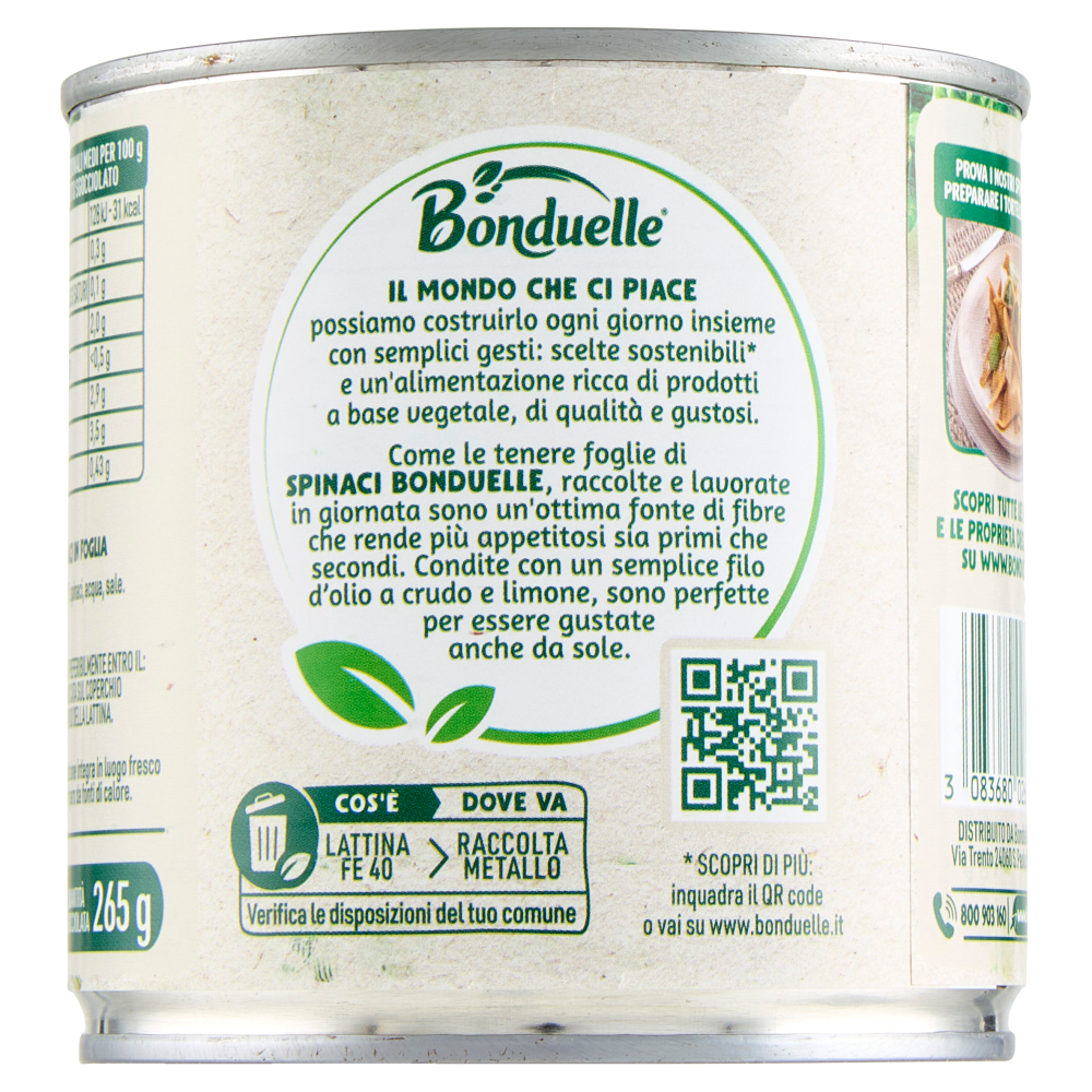 Bonduelle Spinaci in Foglia 380 g