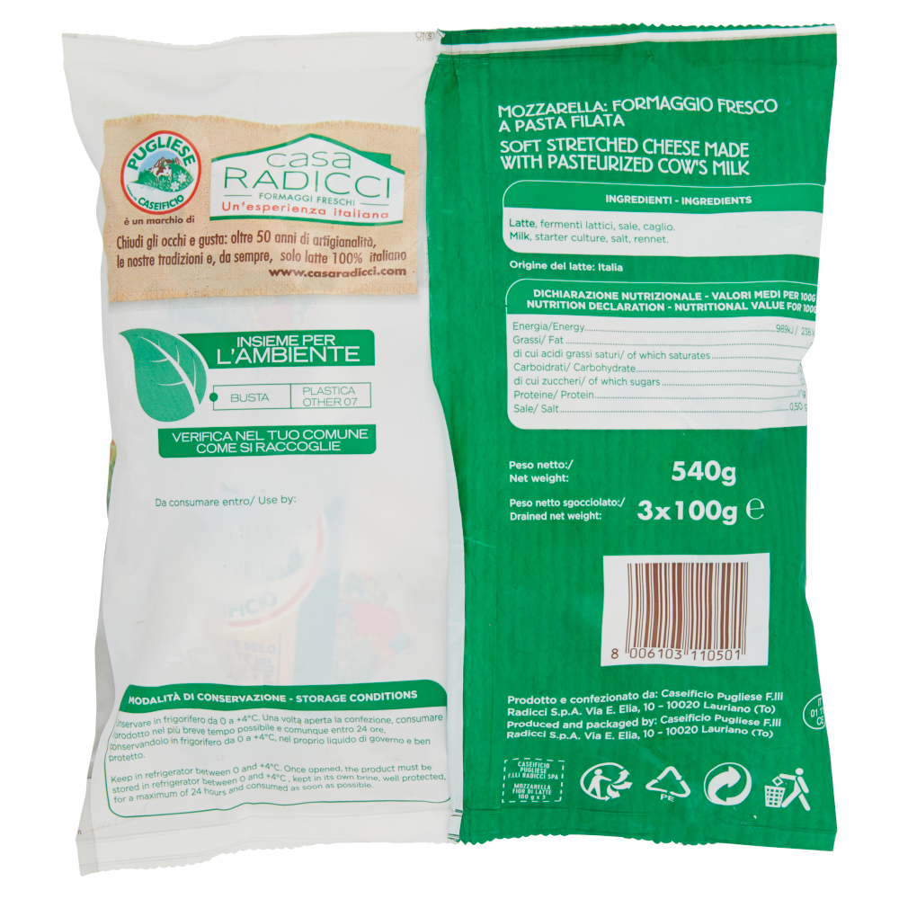 Caseificio Pugliese Fior di Latte 3 x 100 g