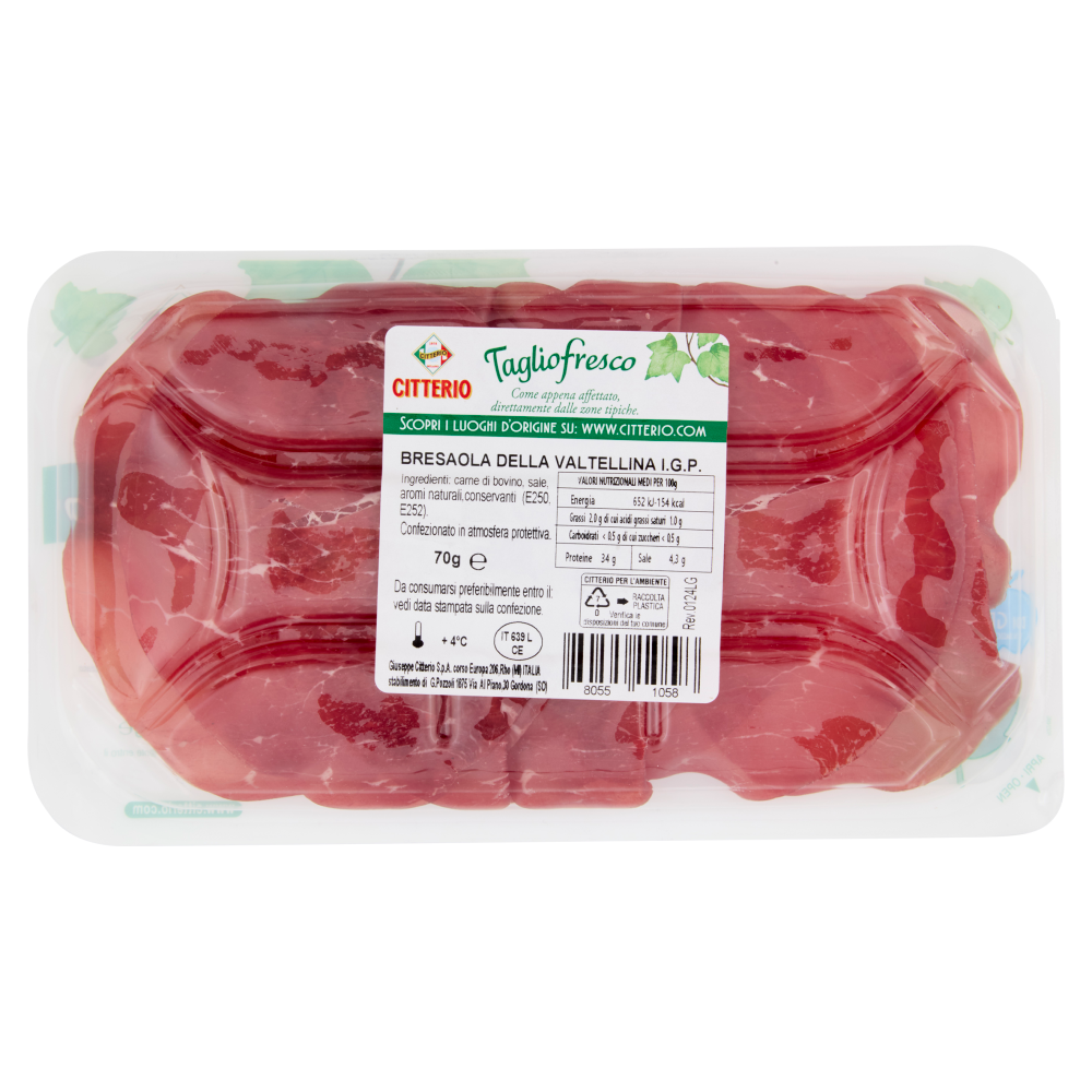 Citterio Tagliofresco Bresaola della Valtellina I.G.P. 70 g