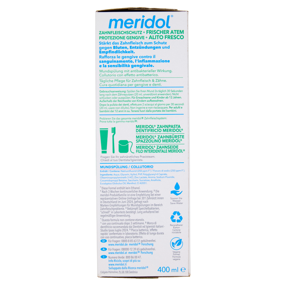 meridol collutorio Protezione Gengive e Alito Fresco 400 ml