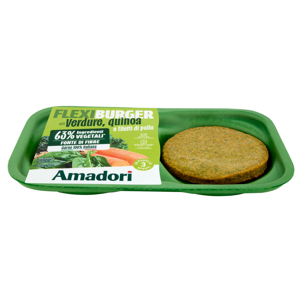 Amadori Flexi Burger con Verdure, quinoa e filetti di pollo 0,190 kg
