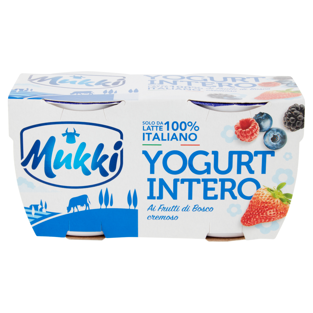 Mukki Yogurt Intero ai Frutti di Bosco cremoso 2 x 125 g