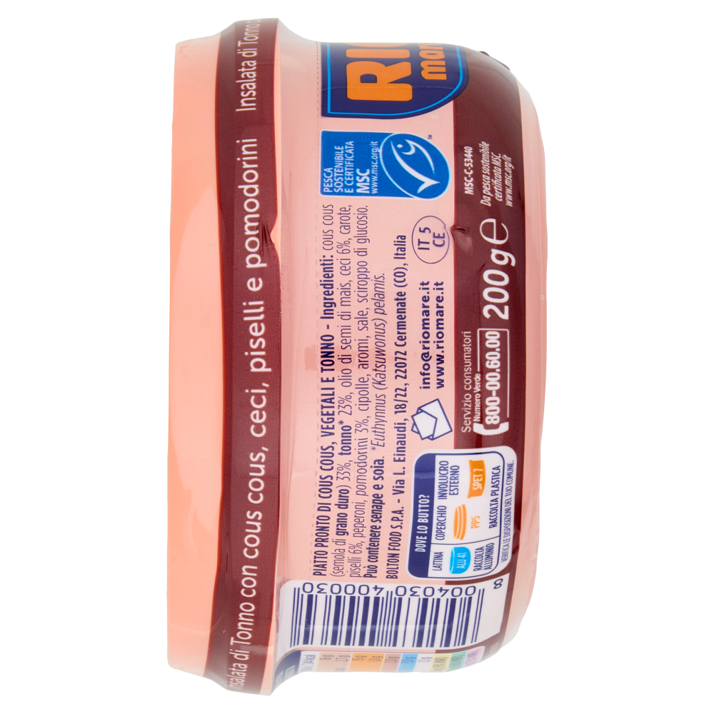 Rio mare Insalatissime Insalata di Tonno cous cous con ceci, piselli e pomodorini 200 g