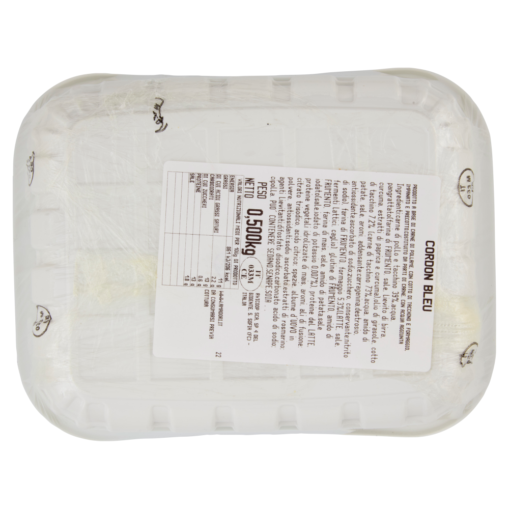 Amadori Cordon Bleu con cotto di tacchino e formaggio 0,500 kg