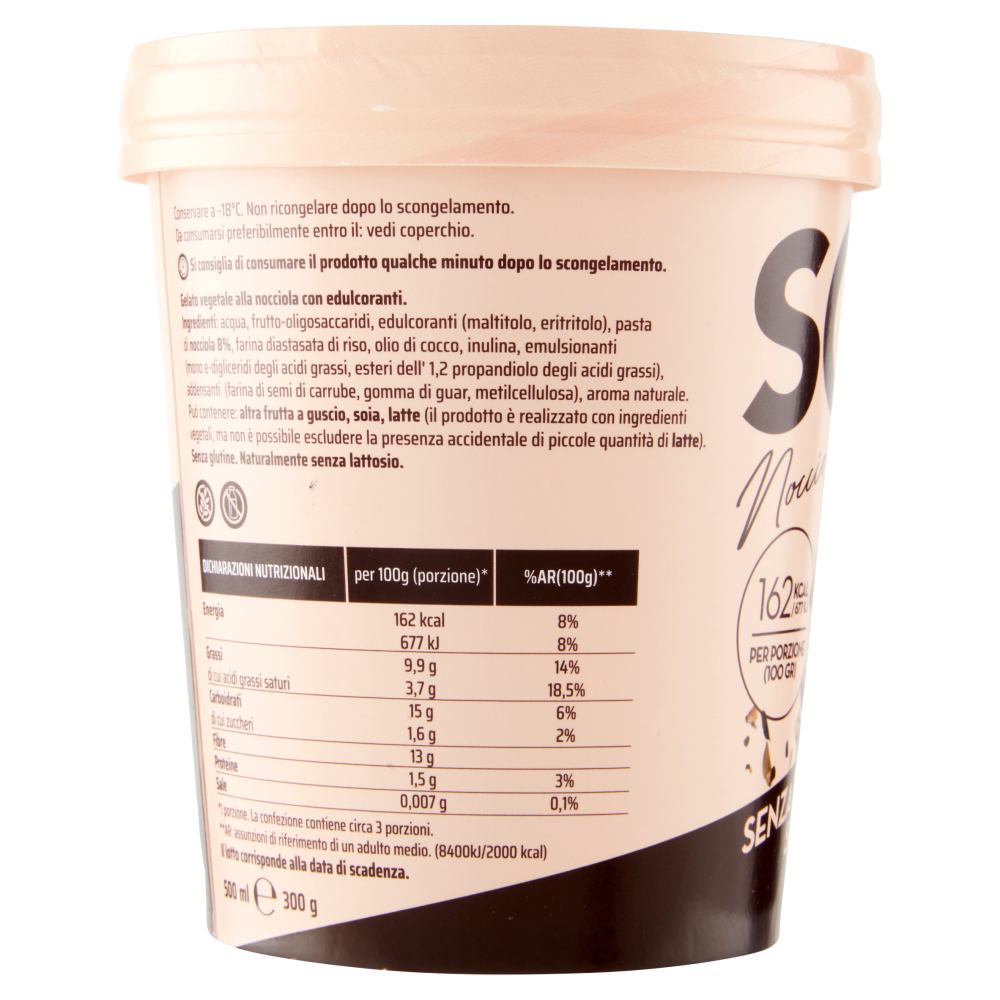 Squp Gelato 100% Vegetale Nocciola 300 g