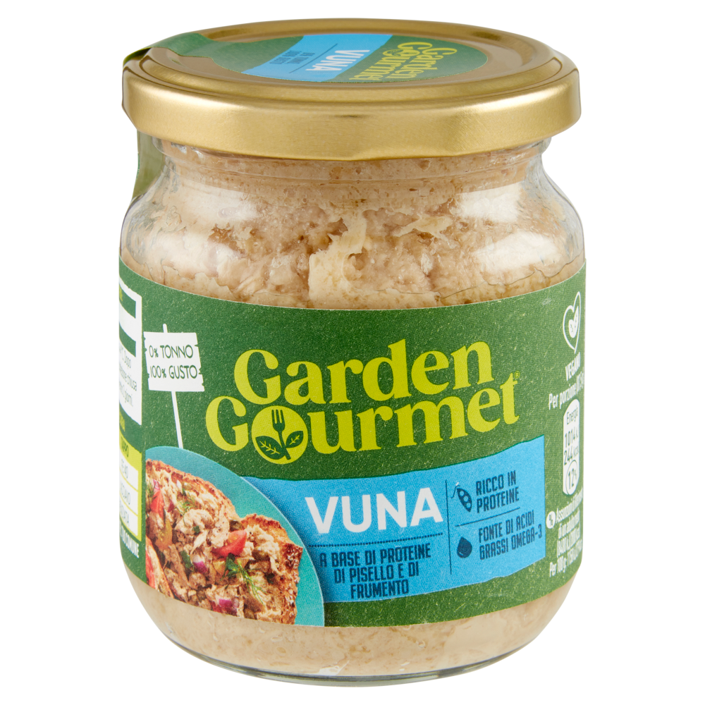 GARDEN GOURMET Vuna preparato Vegano a base di proteine di Pisello barattolo 175g