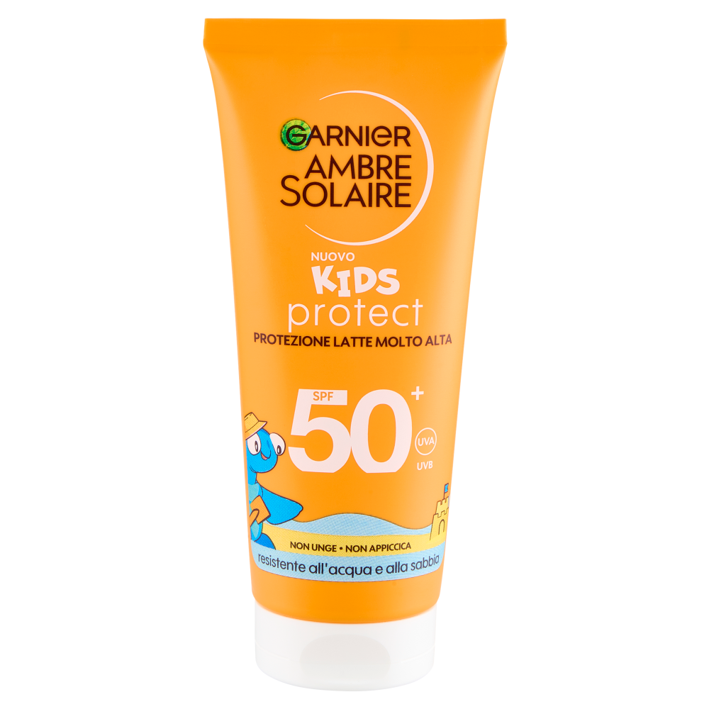 Garnier Ambre Solaire Kids Protect Protezione Latte Molto Alta SPF50+ 100 ml