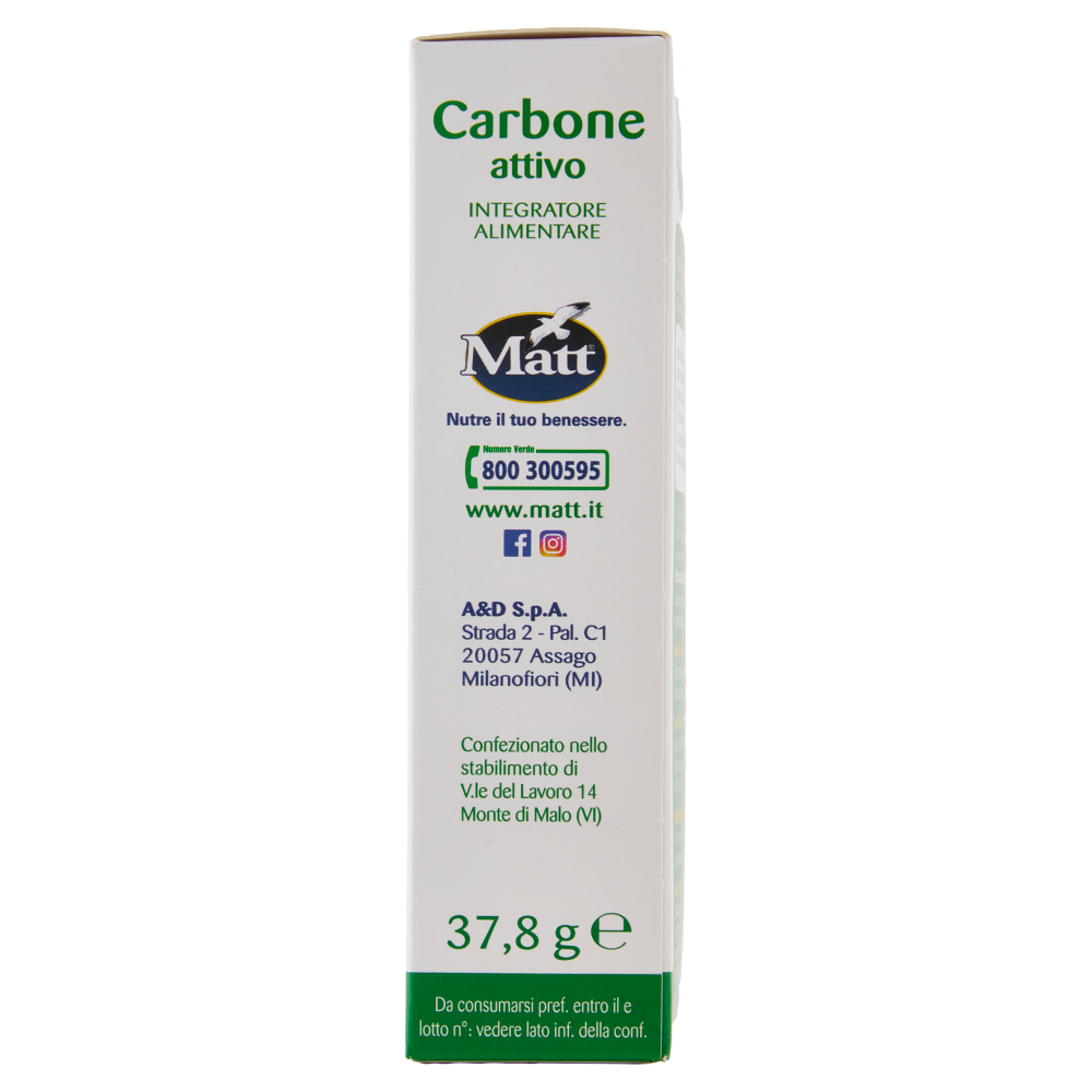 Matt Erboristeria Carbone attivo 75 compresse 37,8 g