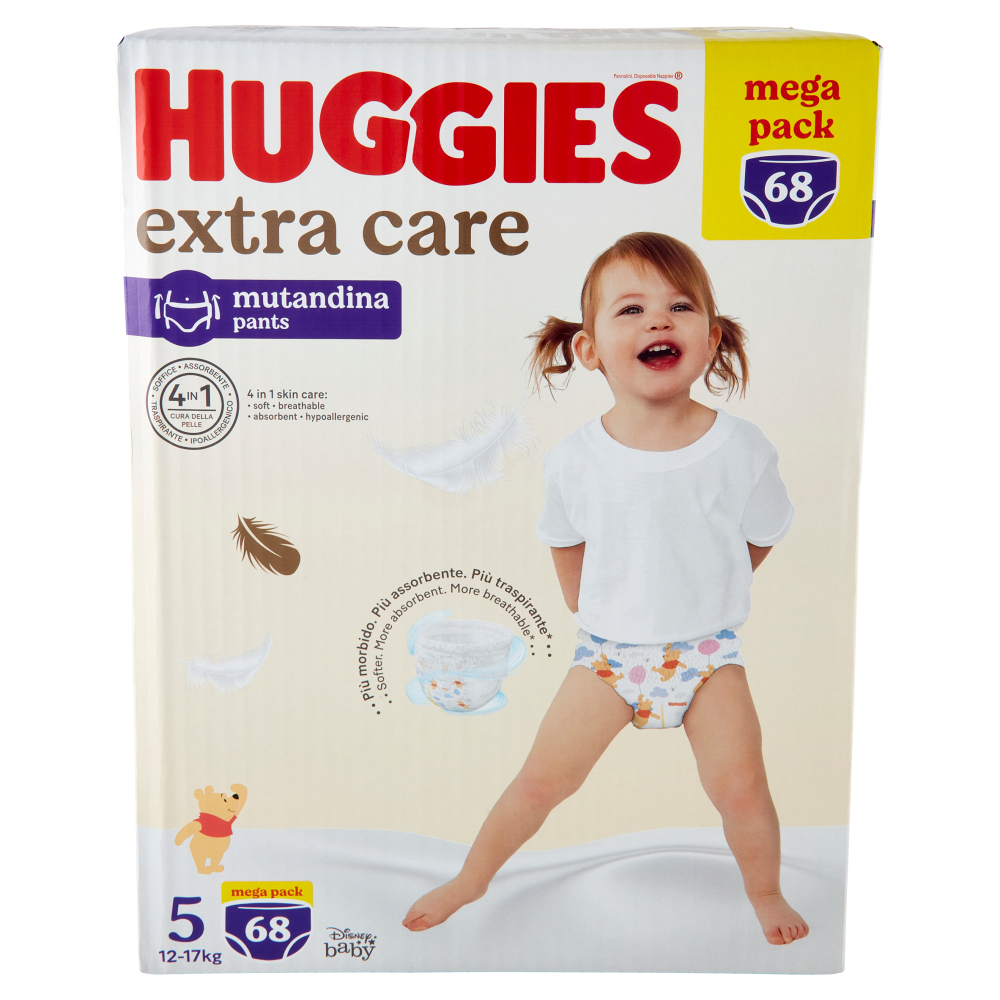Huggies extra care mutandina 5 12-17 Kg 68 pz