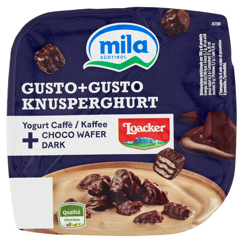mila Gusto+Gusto Yogurt Caffè + Choco Wafer Dark 150 g