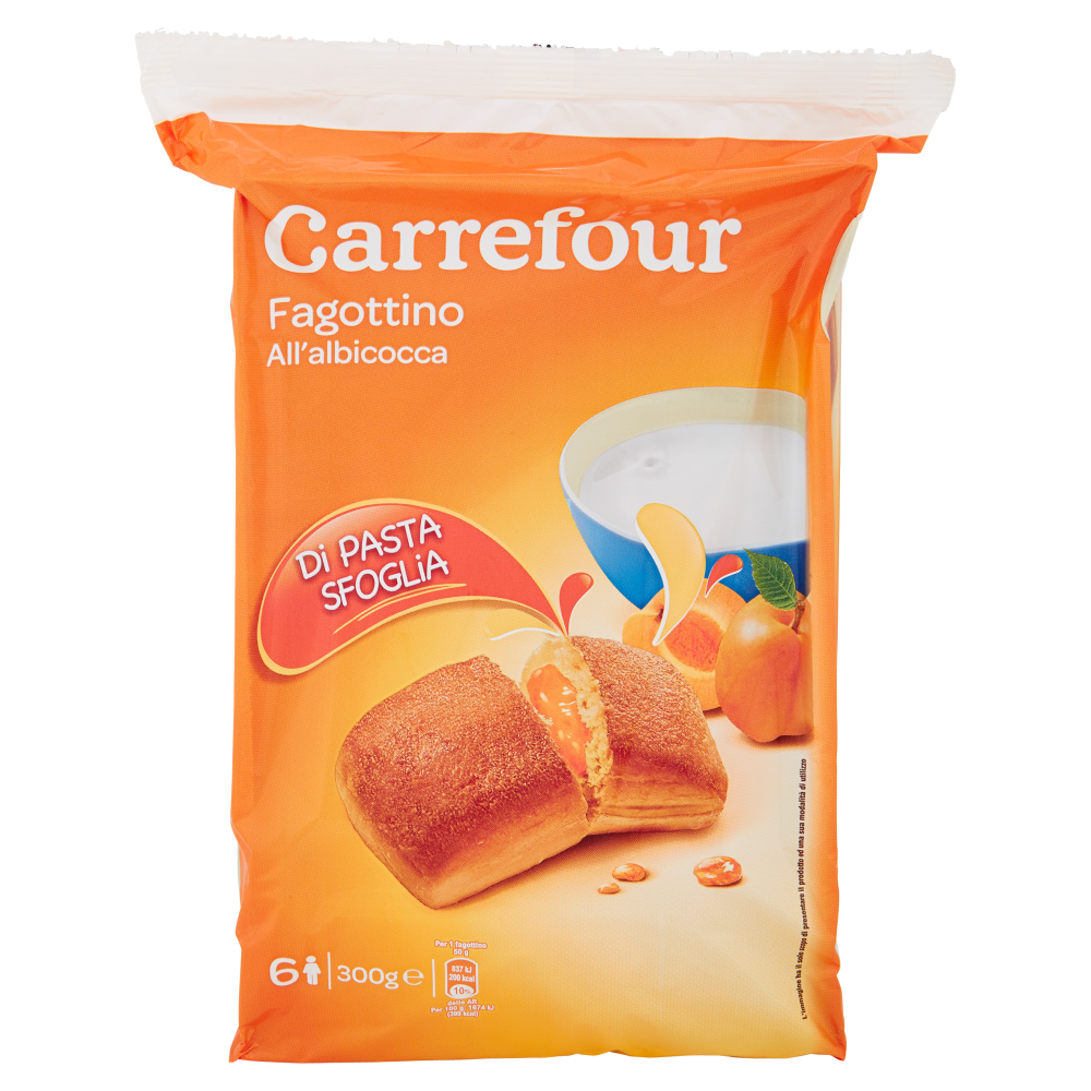 Carrefour Fagottino all'albicocca 6 x 50 g