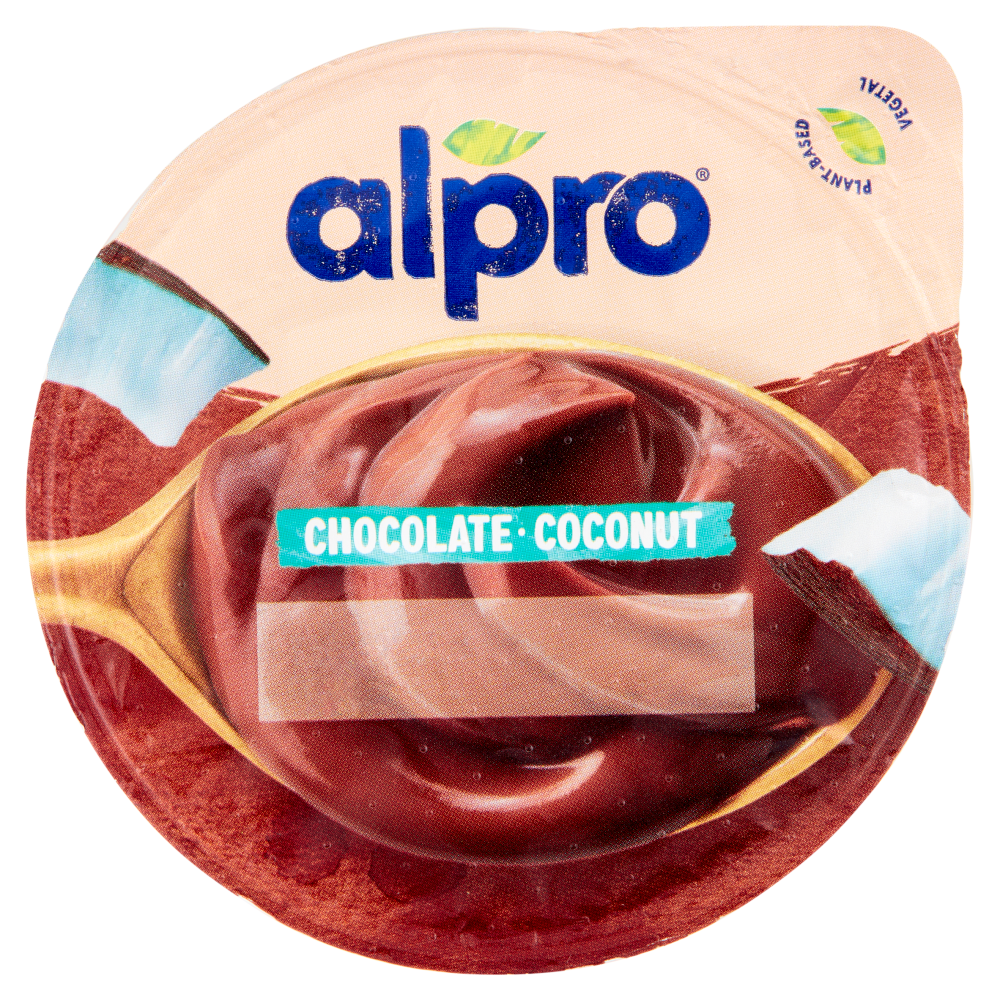 ALPRO Dessert Fresco 100% Vegetale, Gusto Cocco Cioccolato, Senza Lattosio, Senza Conservanti, 135g