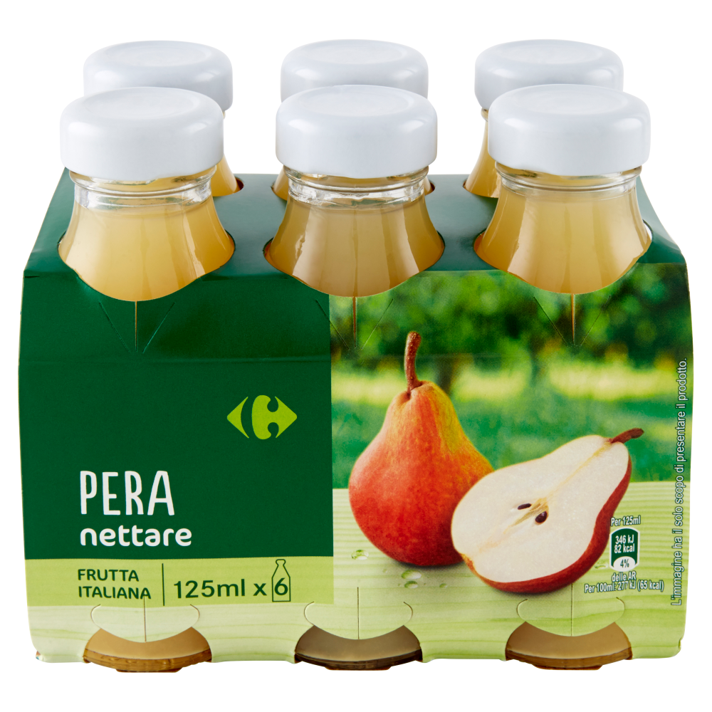 Carrefour Pera nettare 6 x 125 ml