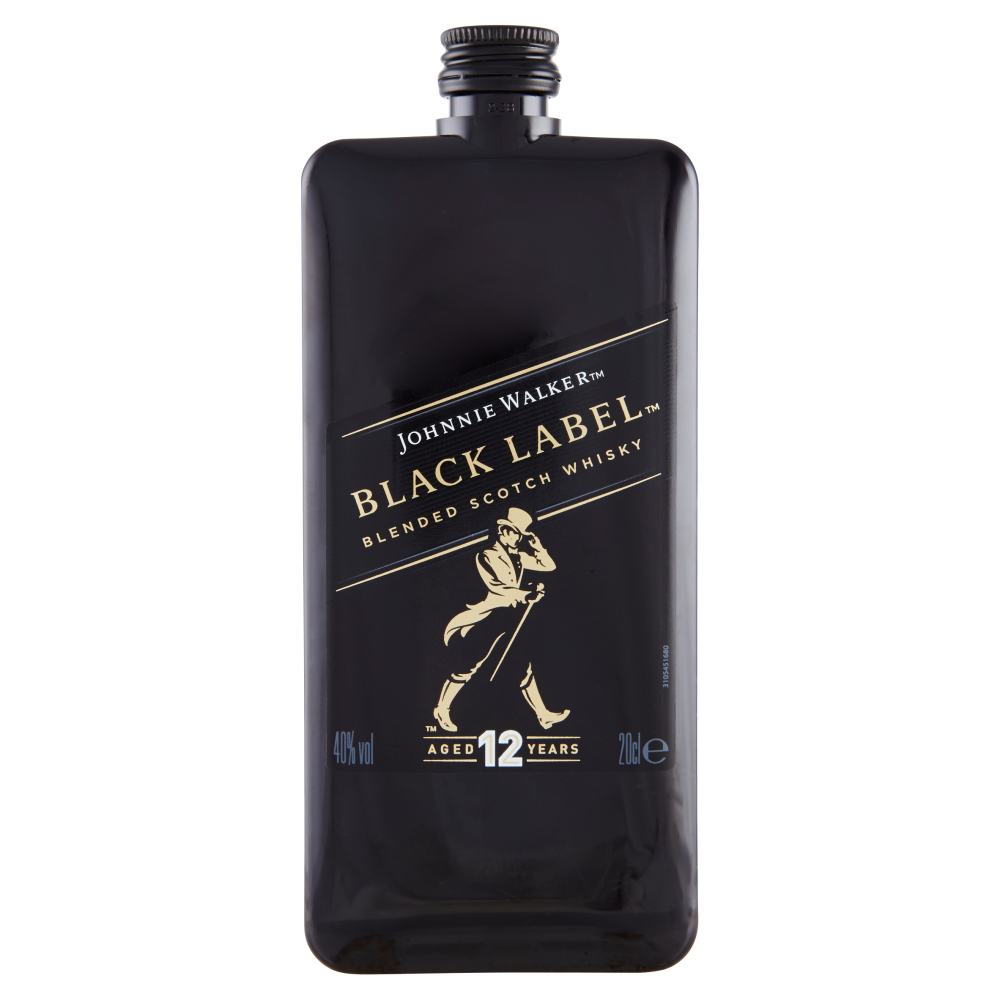 Johnnie Walker Black Label Blended Scotch Whisky Aged 12 Years 20 cl
