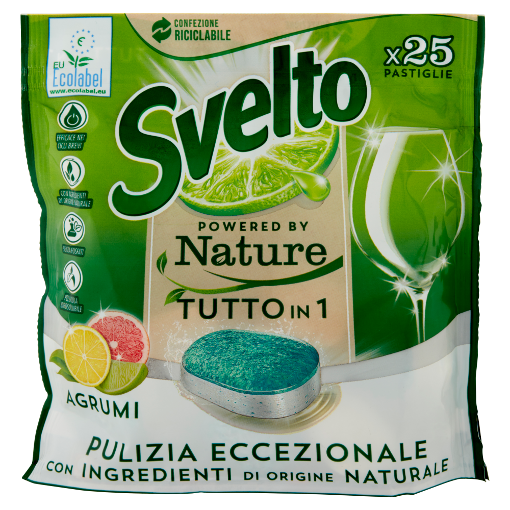 Svelto Powered by Nature Tutto in 1 Agrumi 25 Pastiglie 438 g