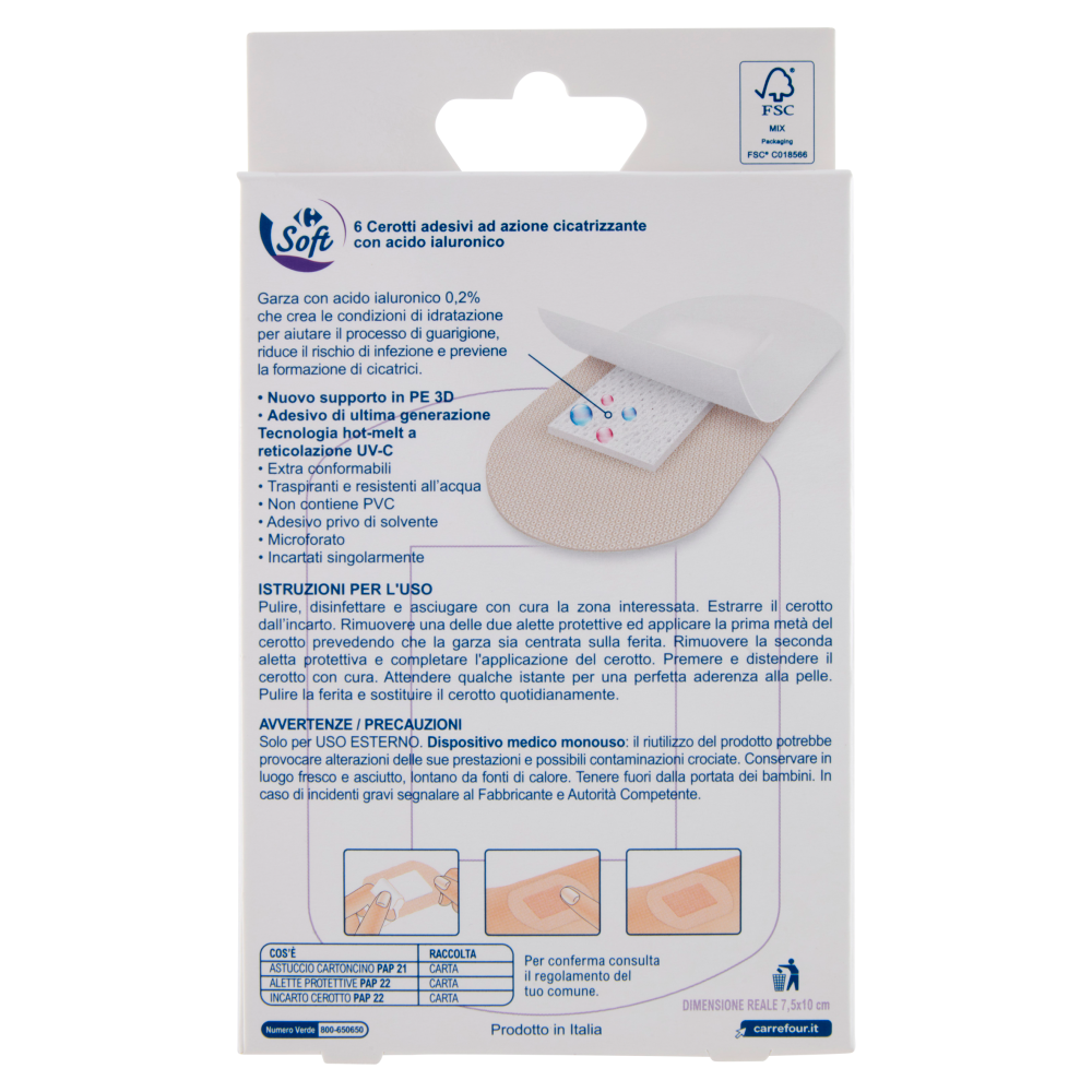 Carrefour Soft Active3D Medicazioni Adesive 6 pz