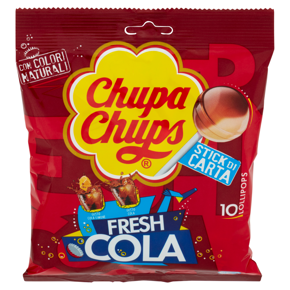 Chupa Chups Fresh Cola Lollipops 10 x 12 g