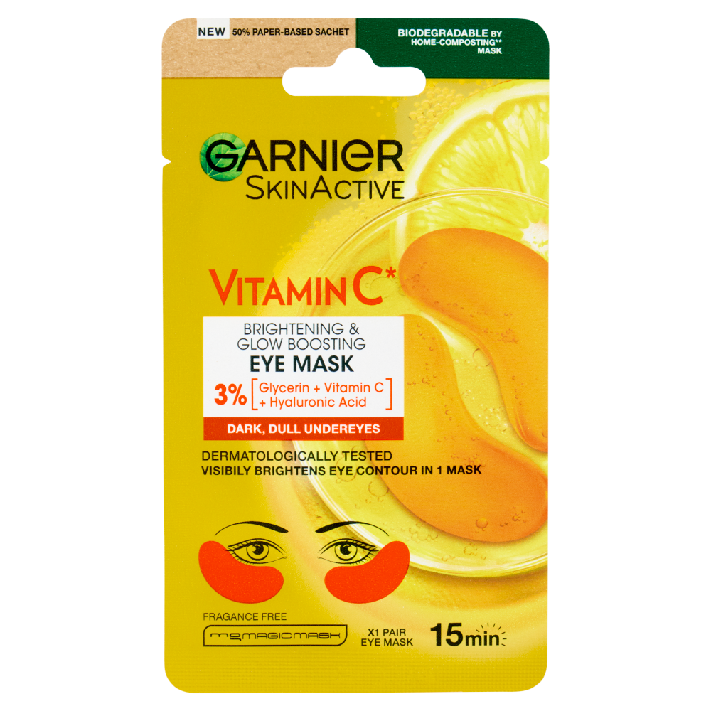 Garnier SkinActive Vitamin C* Maschera in Tessuto Occhi Illuminante 5 g