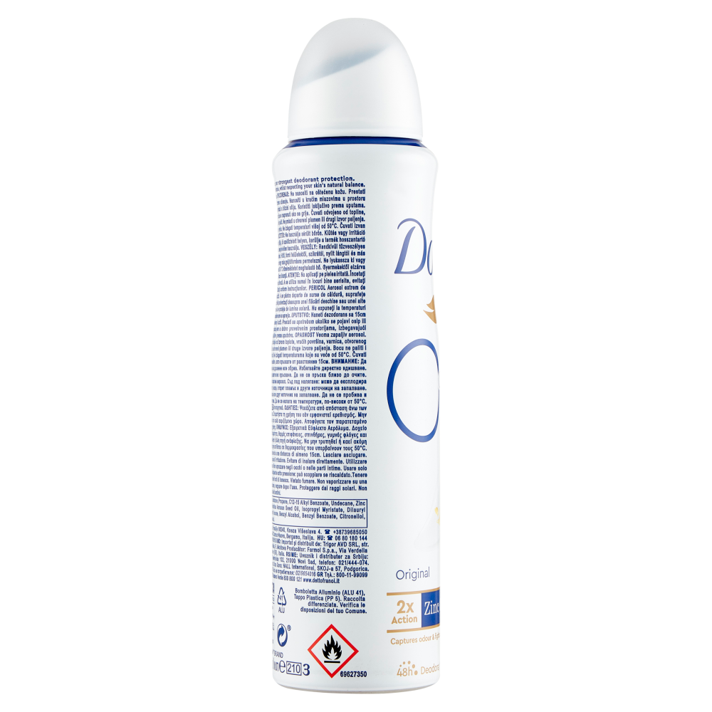 Dove 0 Aluminium Salts Original Deodorant 150 ml Carrefour