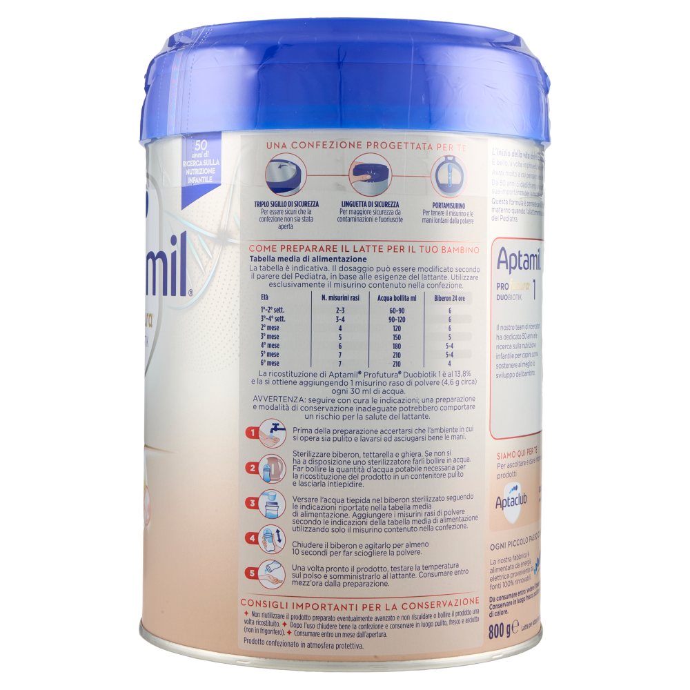 APTAMIL Profutura 1 - Latte per Lattanti in Polvere, dalla nascita al 6° mese, 800g