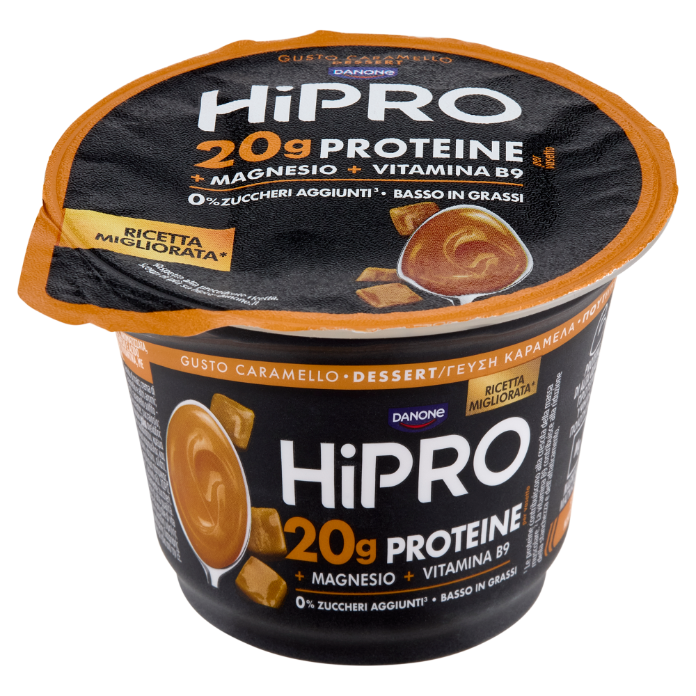 HiPRO Pudding, Budino al Caramello, 20g Proteine, Dessert Basso in Grassi,con Magnesio&Vit B9, 200g