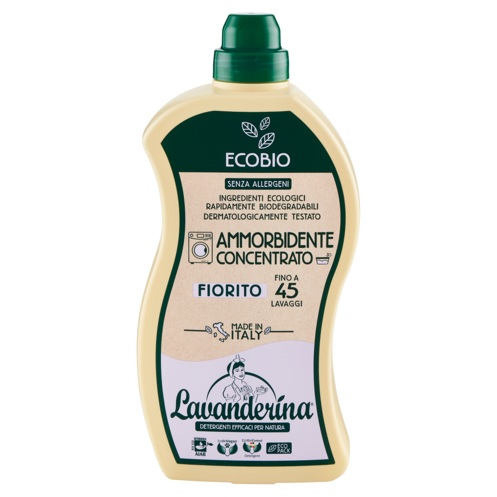 Lavanderina Ammorbidente Concentrato Fiorito Ecobio 900 mL