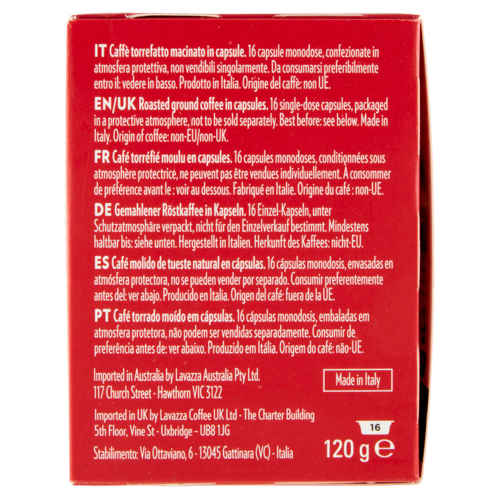 Lavazza A Modo Mio Espresso Passionale 16 Capsule 120 g